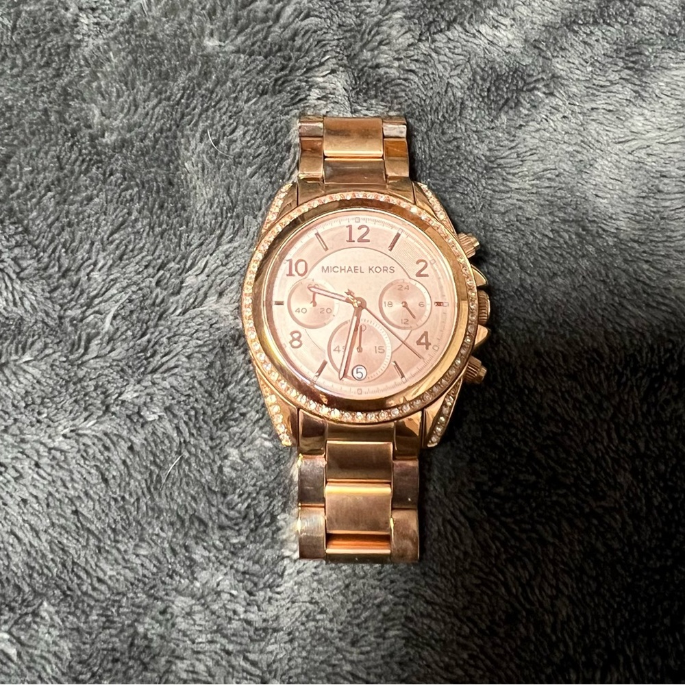 Michael Kors Rose Gold Diamond Face Watch